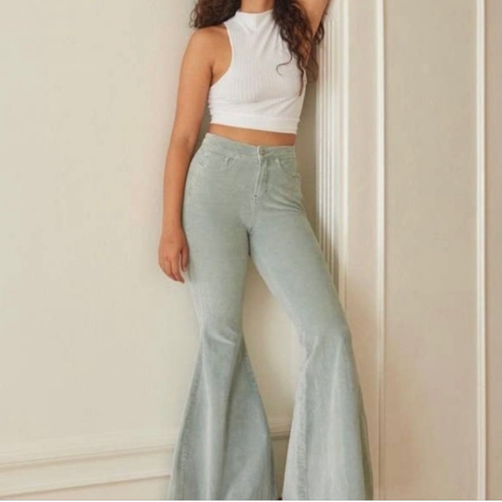 NWOT We The Free Corduroy Super Flare High Rise Curvy Pants Plus Size 35